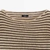 100% Cotton Striped Knit Sweater