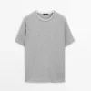 100% Cotton T-Shirt with Contrast Detail