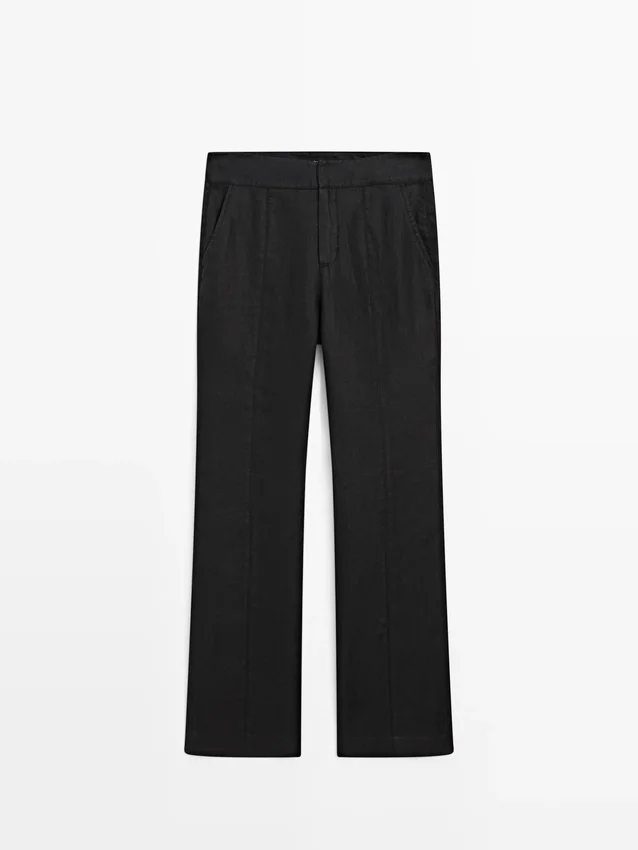 100% Linen Kick Flare Fit Pants 100% Linen Kick Flare Fit Pants