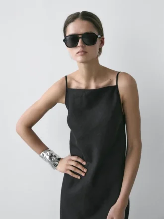 100% Linen Midi Dress