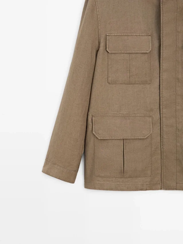 100% Linen Safari Jacket 100% Linen Safari Jacket