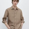 100% Linen Striped Shirt