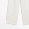 100% Linen Wide-Leg Elasticated Trousers 100% Linen Wide-Leg Elasticated Trousers