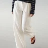 100% Linen Wide-Leg Elasticated Trousers 100% Linen Wide-Leg Elasticated Trousers