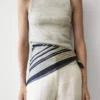 100% Silk Striped Scarf