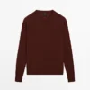 100% Wool Fine Knit Crew Neck Sweater