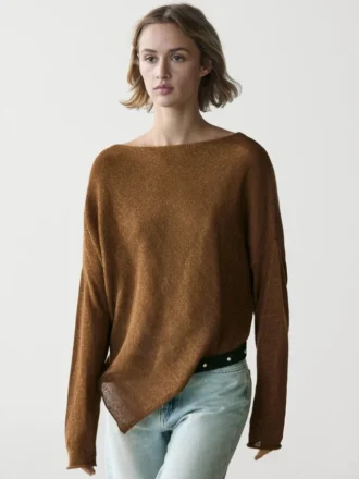 Asymmetric Knit Cape Sweater