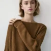Asymmetric Knit Cape Sweater