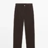 Barrel Fit Corduroy Trousers