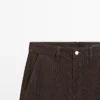 Barrel Fit Corduroy Trousers