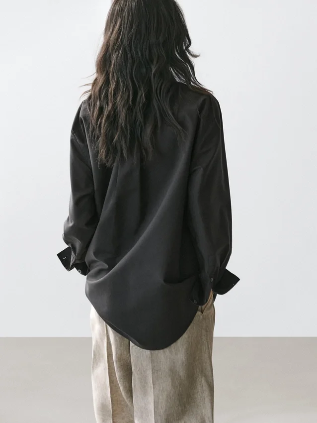 Bib Front Shirt with Embroidered Detail Bib Front Shirt with Embroidered Detail