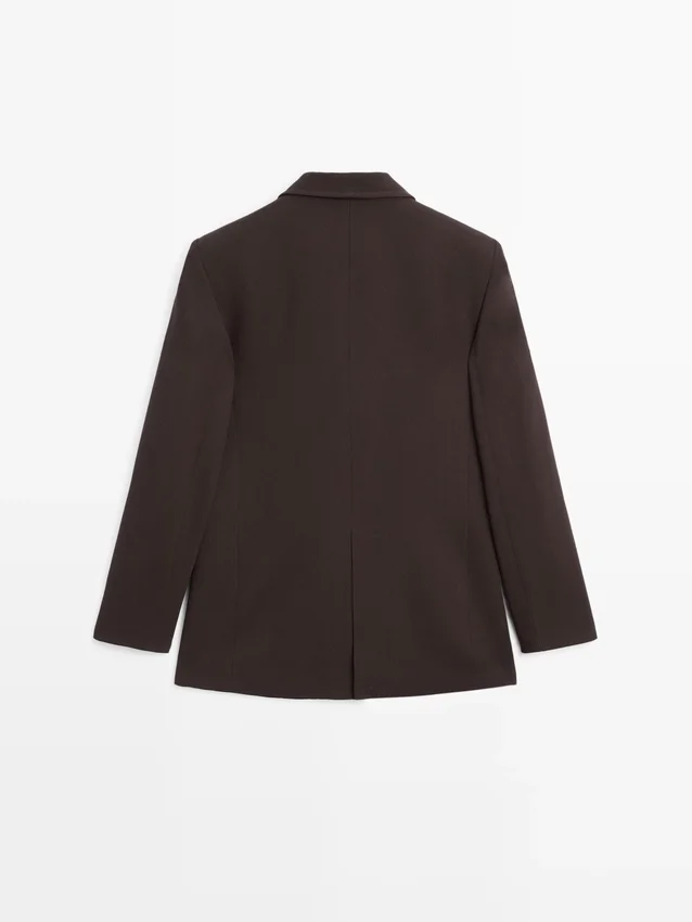 Blazer with Pockets and Lapel Collar Blazer with Pockets and Lapel Collar