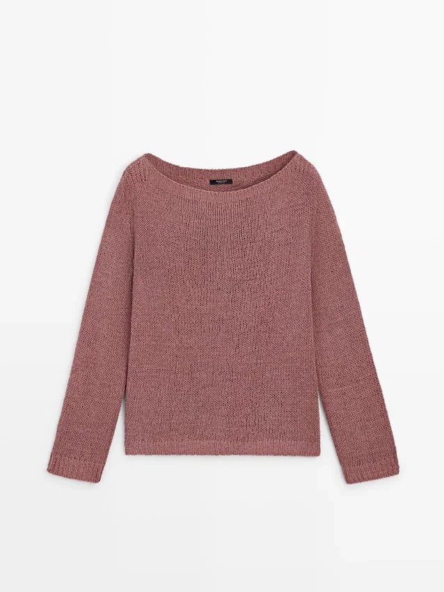 Boat Neck Knit Sweater Boat Neck Knit Sweater