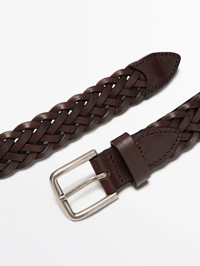 Braided Nappa Leather Belt Braided Nappa Leather Belt