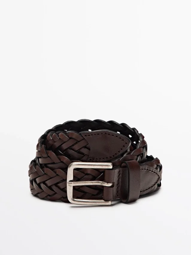 Braided Nappa Leather Belt Braided Nappa Leather Belt