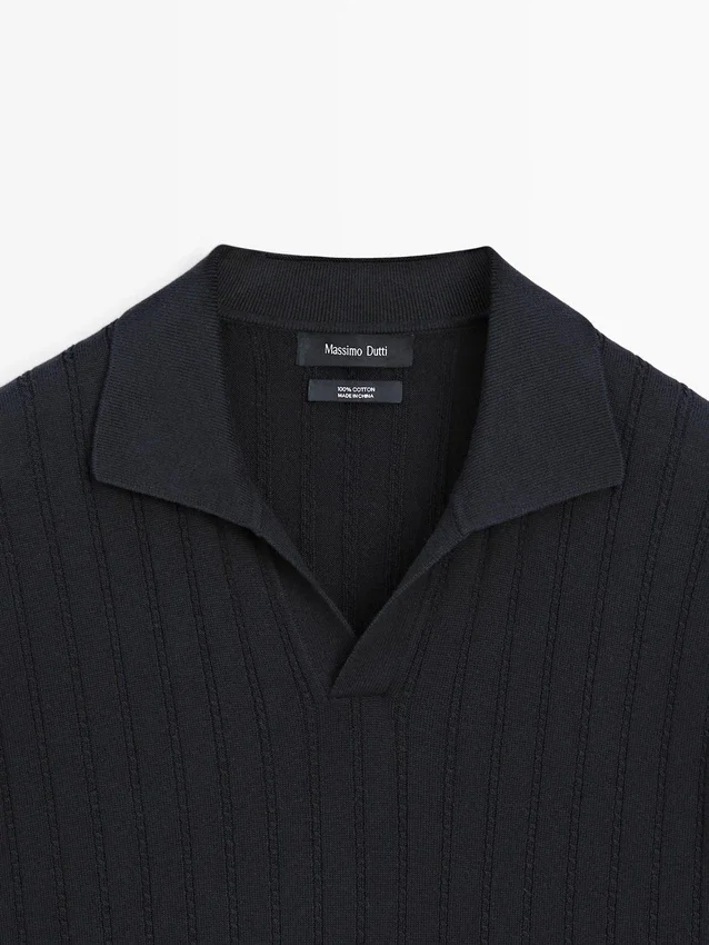 Cable-Knit Polo Sweater Cable-Knit Polo Sweater