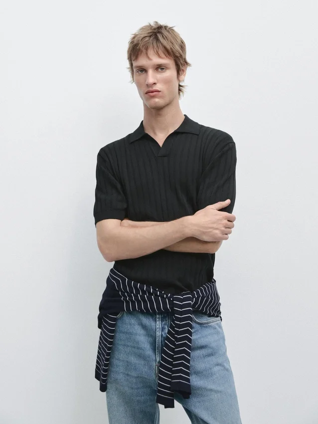 Cable-Knit Polo Sweater Cable-Knit Polo Sweater