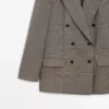 Check Wool Suit Blazer