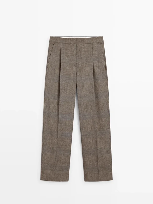 Check Wool Suit Trousers Check Wool Suit Trousers