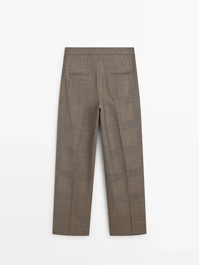 Check Wool Suit Trousers Check Wool Suit Trousers
