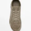 Contrast Leather Trainers