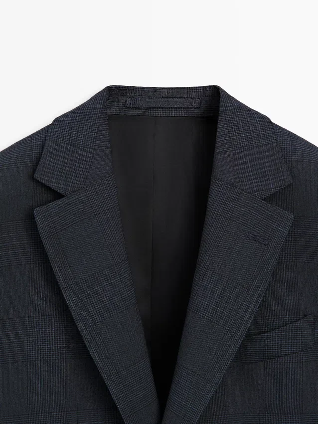 Cool Wool Blend Check Suit Blazer Cool Wool Blend Check Suit Blazer