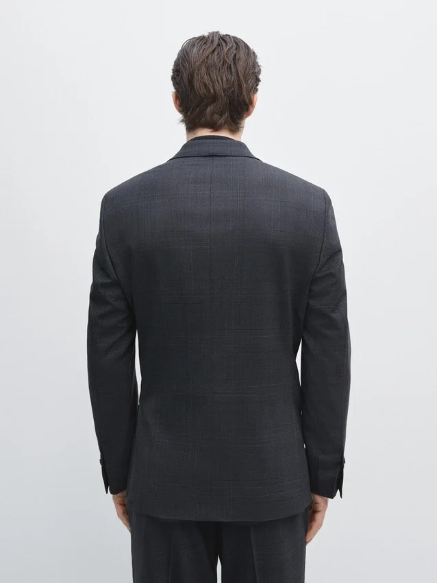 Cool Wool Blend Check Suit Blazer Cool Wool Blend Check Suit Blazer