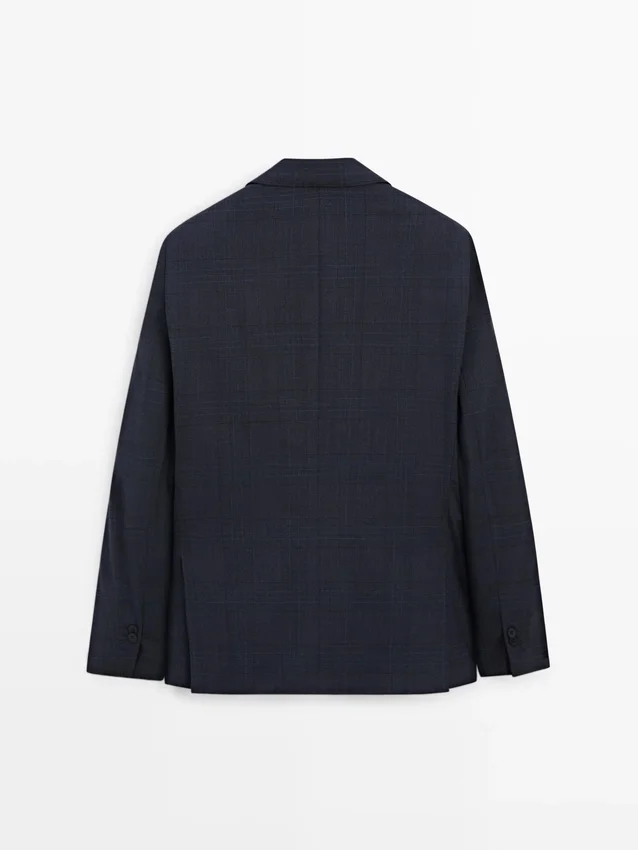 Cool Wool Blend Check Suit Blazer Cool Wool Blend Check Suit Blazer