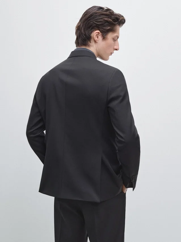 Cool Wool Double-Breasted Suit Blazer Cool Wool Double-Breasted Suit Blazer