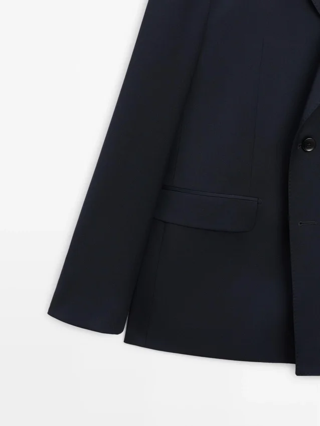 Cool Wool Double-Breasted Suit Blazer Cool Wool Double-Breasted Suit Blazer