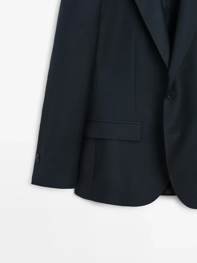 Cool Wool Micro-Textured Suit Blazer Cool Wool Micro-Textured Suit Blazer