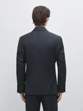 Cool Wool Micro-Textured Suit Blazer
