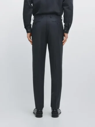 Cool Wool Micro-Textured Suit Trousers