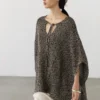 Cotton Blend Knit Cape