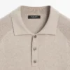 Cotton Blend Knit Polo Sweater