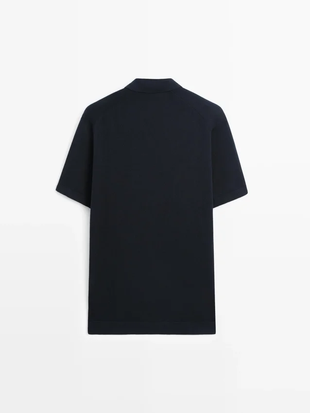 Cotton Blend Knit Polo Sweater Cotton Blend Knit Polo Sweater