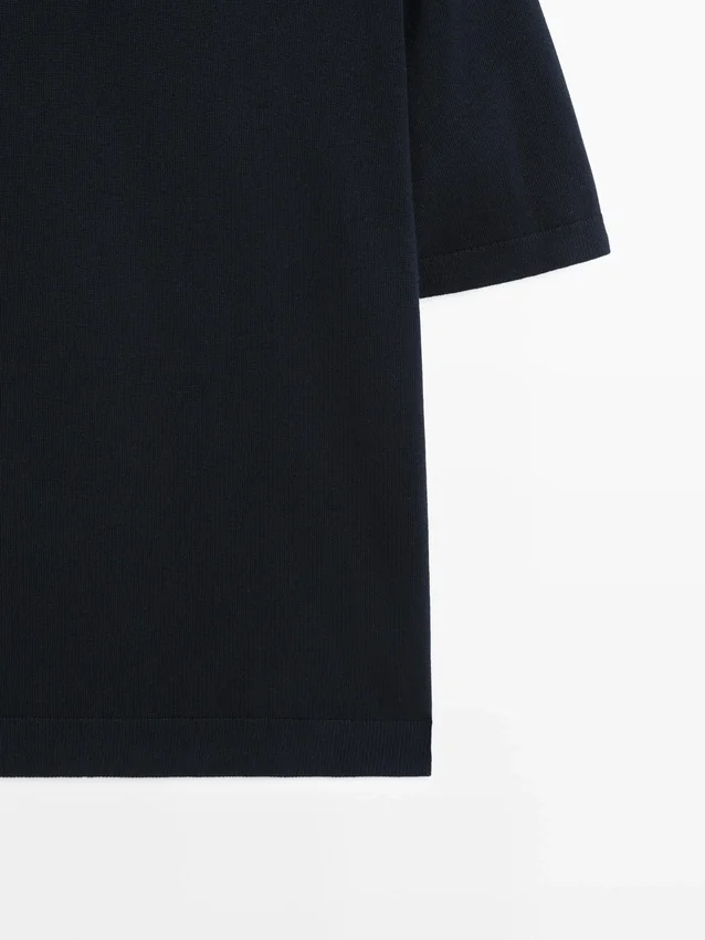 Cotton Blend Knit Polo Sweater Cotton Blend Knit Polo Sweater