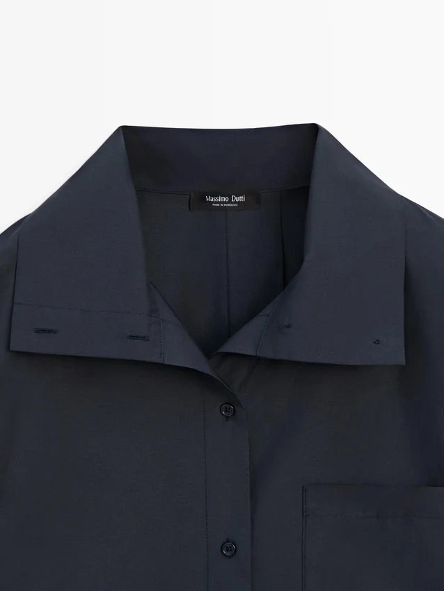 Cotton Blend Overshirt with Pocket Cotton Blend Overshirt with Pocket