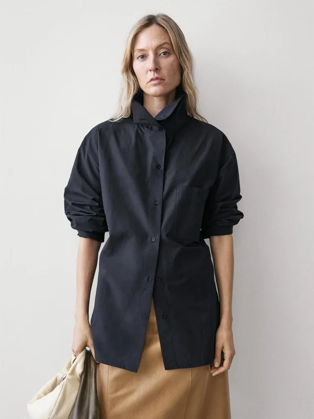 Cotton Blend Overshirt with Pocket Cotton Blend Overshirt with Pocket