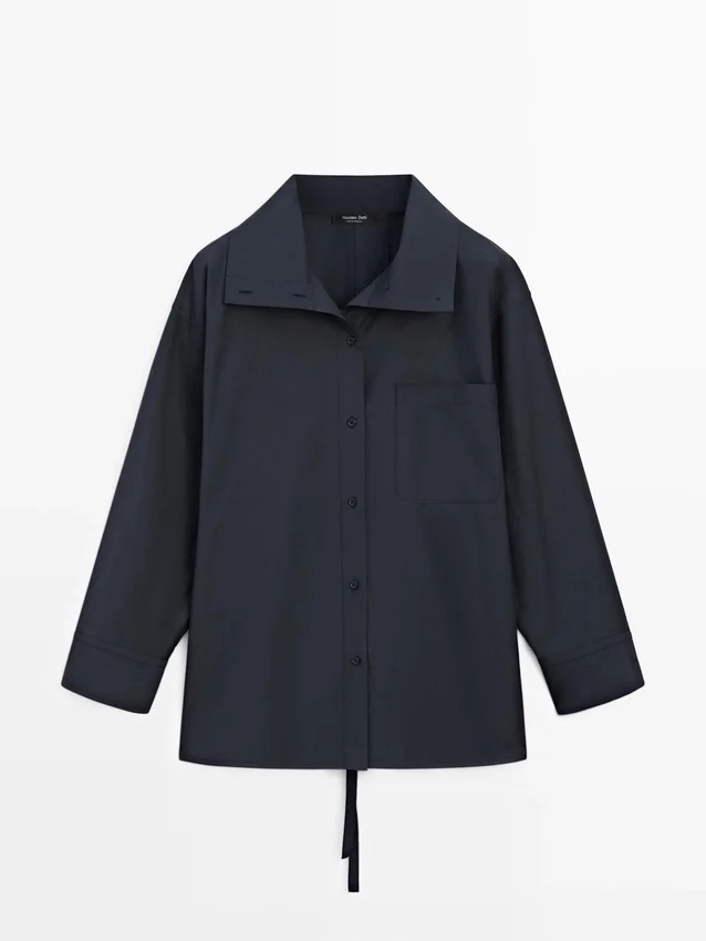 Cotton Blend Overshirt with Pocket Cotton Blend Overshirt with Pocket