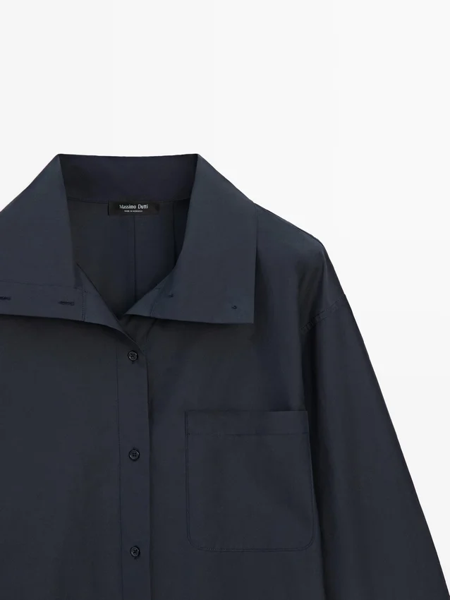 Cotton Blend Overshirt with Pocket Cotton Blend Overshirt with Pocket