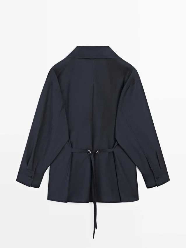 Cotton Blend Overshirt with Pocket Cotton Blend Overshirt with Pocket