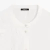 Cotton Blend Shirt with Embroidered Detail