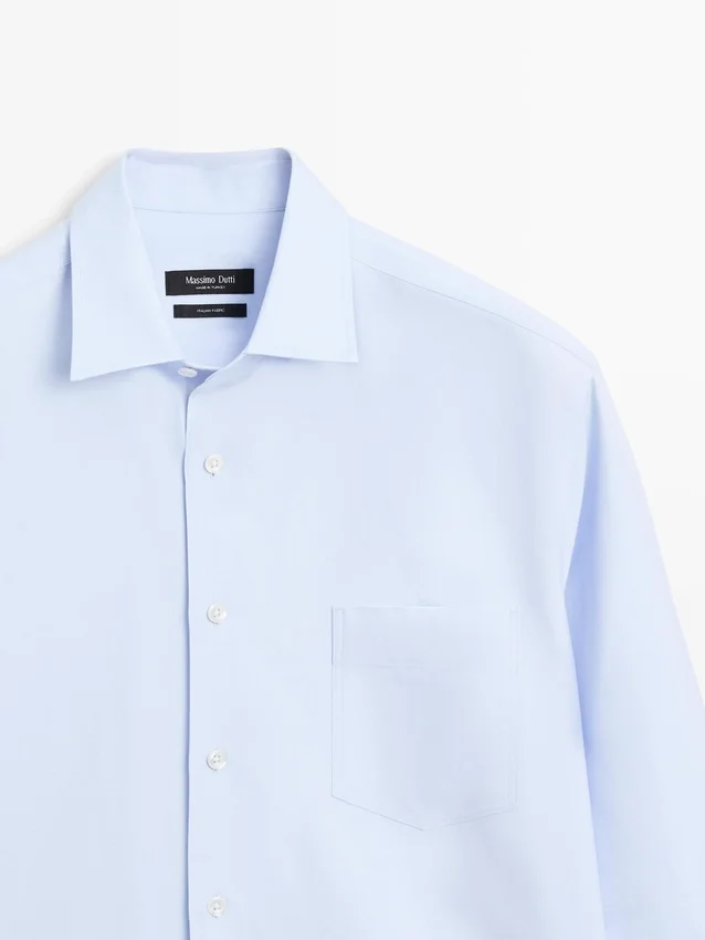 Cotton Blend Shirt with Pocket Detail Cotton Blend Shirt with Pocket Detail