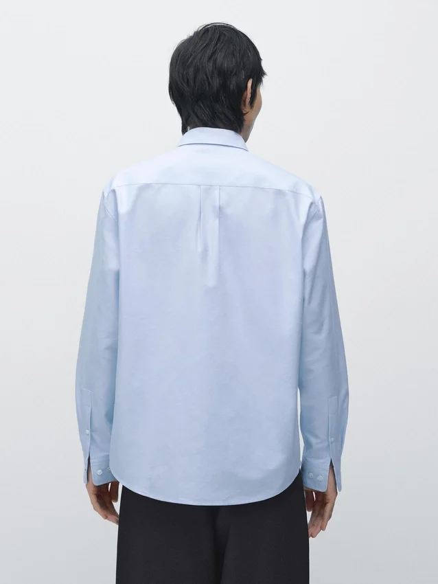 Cotton Blend Shirt with Pocket Detail Cotton Blend Shirt with Pocket Detail