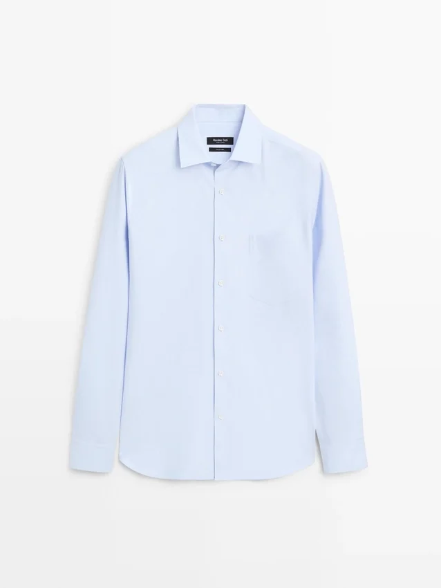 Cotton Blend Shirt with Pocket Detail Cotton Blend Shirt with Pocket Detail