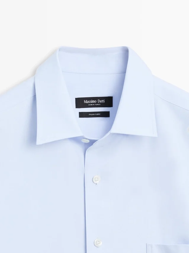Cotton Blend Shirt with Pocket Detail Cotton Blend Shirt with Pocket Detail