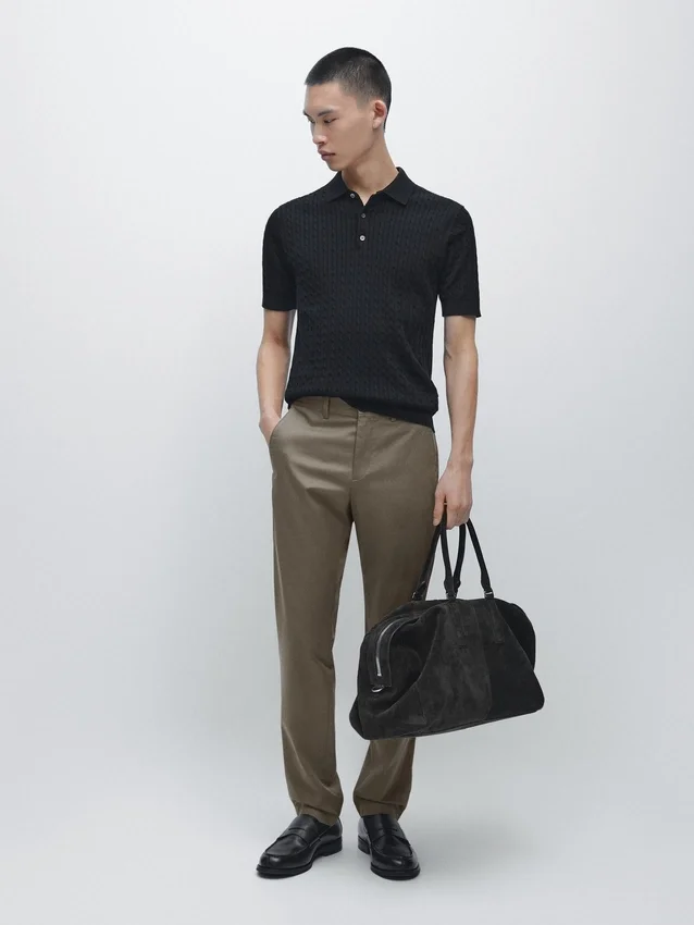 Cotton Blend Slim Fit Pants Cotton Blend Slim Fit Pants