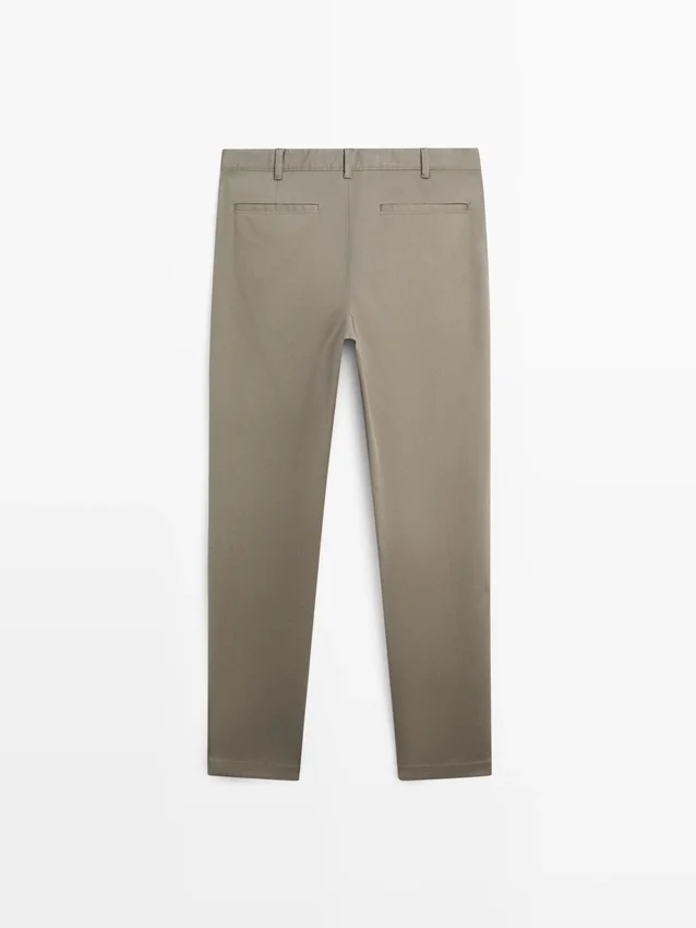 Cotton Blend Slim Fit Pants Cotton Blend Slim Fit Pants