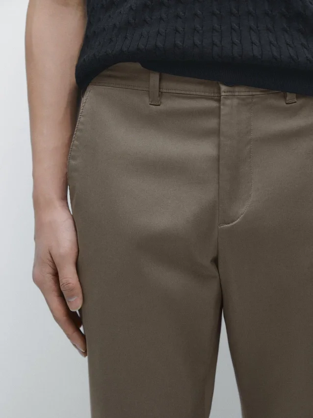 Cotton Blend Slim Fit Pants Cotton Blend Slim Fit Pants